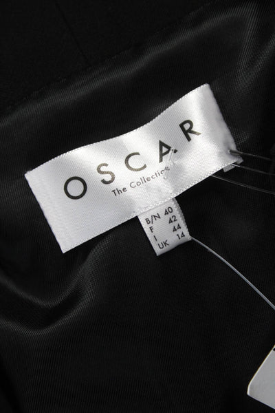 Oscar The Collection Womens Basic Jacket Black Long Sleeve Size 40