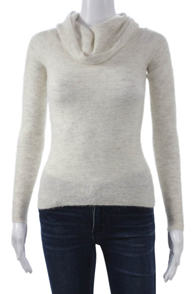 Madewell Womens Ivory Alpaca Cowl Neck Pullover Sweater Long Sleeve Size 2XS