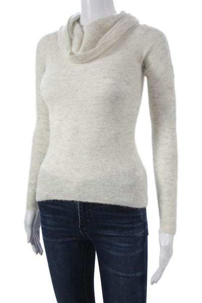 Madewell Womens Ivory Alpaca Cowl Neck Pullover Sweater Long Sleeve Size 2XS