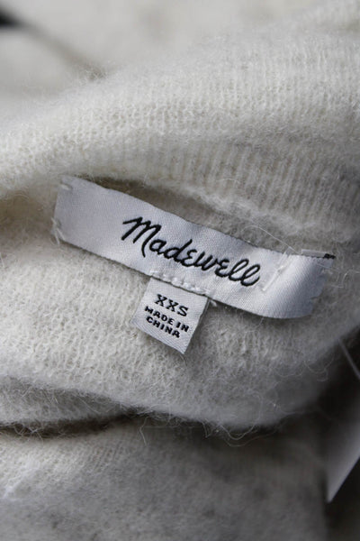 Madewell Womens Ivory Alpaca Cowl Neck Pullover Sweater Long Sleeve Size 2XS