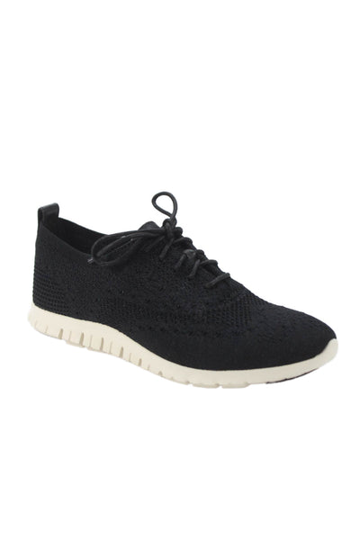 Zero Grand Cole Haan Womens Knit Lace Up Sneakers Black Size 6 B