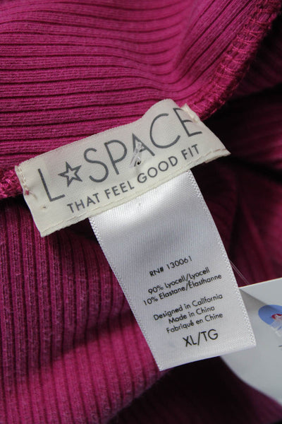 L Space Womens Pink Maxi Dress Sleeveless Round Neck Lyocell Size XL
