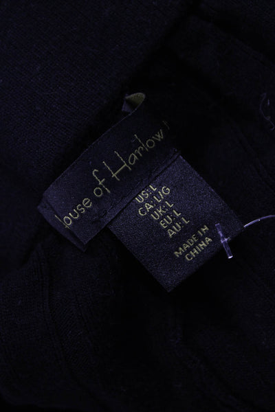 House of Harlow 1960 Women Cropped Black Rayon Pants Size L