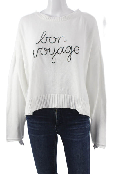 Z Supply Womens Pullover Sweater White Crewneck Long Sleeve 100% Cotton Size XL