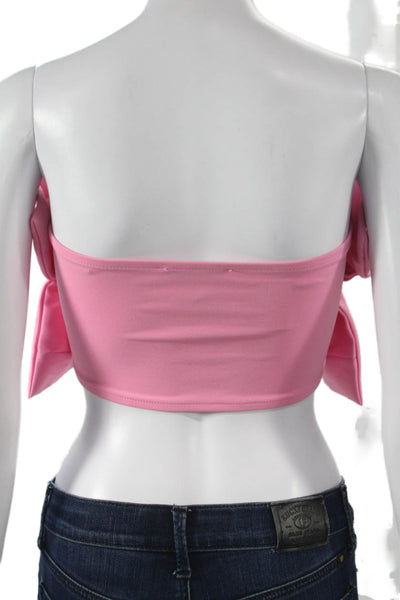 Zara Womens Cropped Off The Shoulder Sleeveless Tank Pink Size M