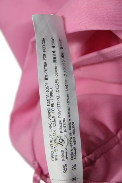Zara Womens Cropped Off The Shoulder Sleeveless Tank Pink Size M