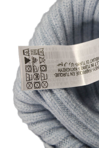 Zara Women Pullover Mock Neck Long Sleeve Blue Size M