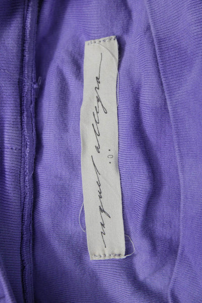 Raquel Allegra Women Tie-Dye Purple Cotton Crewneck T-Shirt Size 0