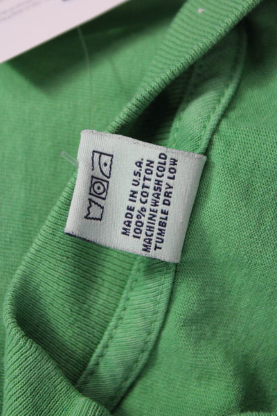 Sporty & Rich Women Basic Cotton Crew Neck Short Sleeve T-Shirt Green Size S