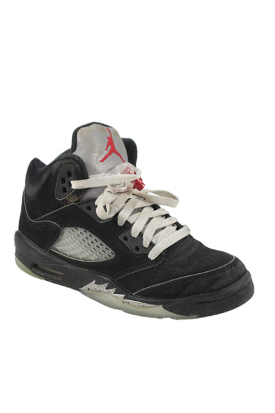 Nike Boys Lace Up High Top Air Jordan Sneakers Black Size 3.5Y