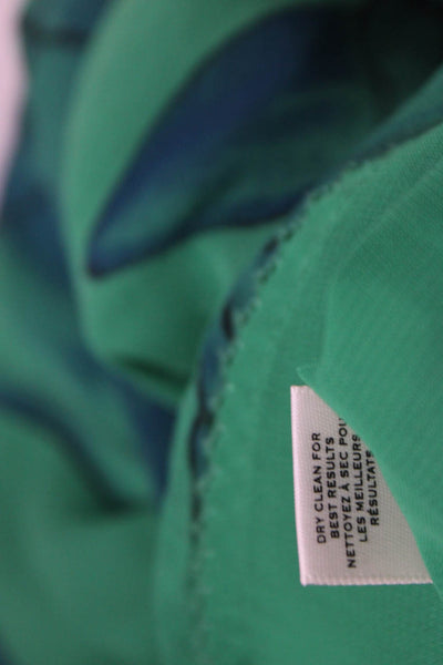 Moulinette Soeurs Anthropologie Women Silk Green Animal Print Wrap Dress Size 4