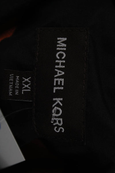 Michael Kors Womens Bomber Jacket Black Polyester Zip Size 2XL