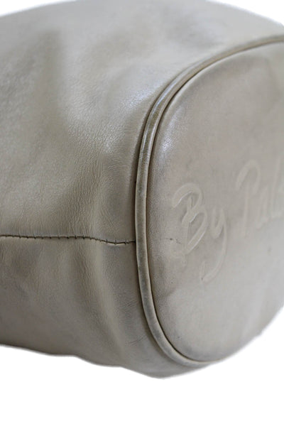 Paloma Picasso Women's Snap Closure Leather Beige Shoulder Handbag