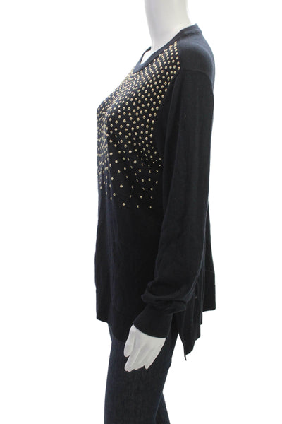 Michael Michael Kors Women Black Pullover Sweater Long Sleeve Size M