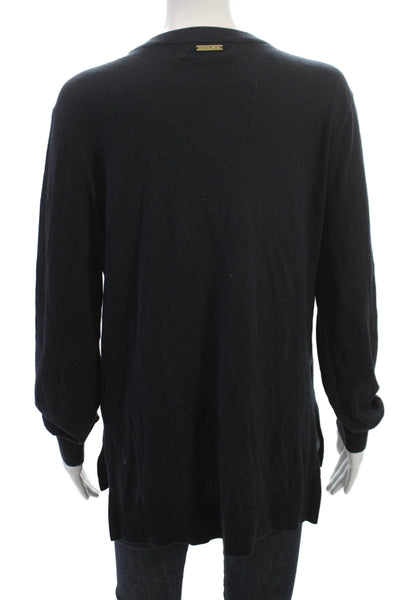 Michael Michael Kors Women Black Pullover Sweater Long Sleeve Size M