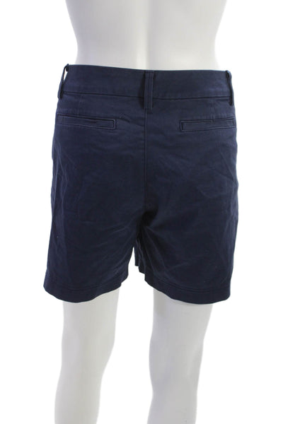 Lilly Pulitzer Womens Chino Shorts Blue Cotton Spandex Button Size 8