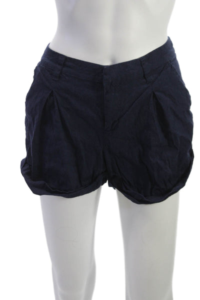 Joie Women Chino Shorts Blue Linen Size 8