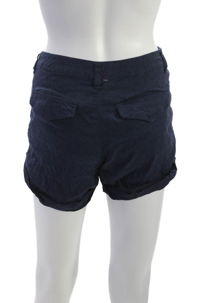 Joie Women Chino Shorts Blue Linen Size 8