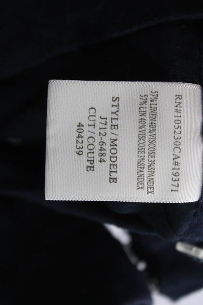 Joie Women Chino Shorts Blue Linen Size 8