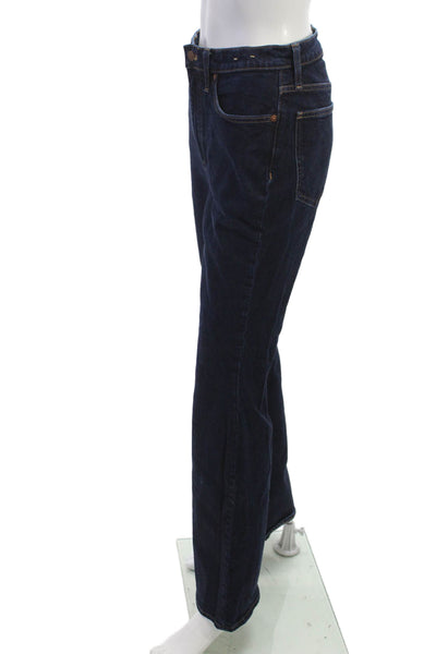 Madewell Womens Flared Jeans Blue Mid Rise Button Size 28