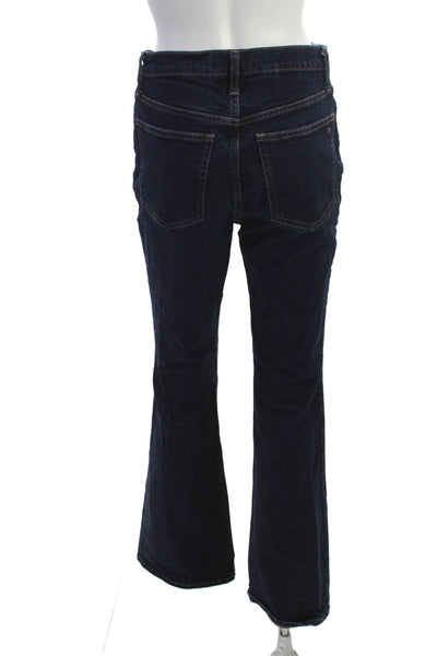 Madewell Womens Flared Jeans Blue Mid Rise Button Size 28