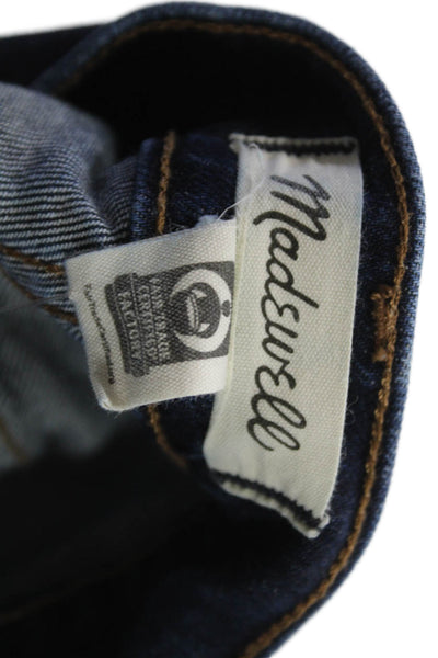 Madewell Womens Flared Jeans Blue Mid Rise Button Size 28