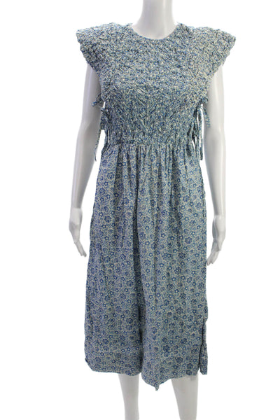 Sea New York Women Multicolor Cotton Floral Sundress Short Sleeve Size S
