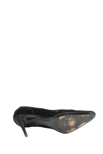 Ralph Lauren Collection Womens Velvet Pointed Toe Pumps Black Size 9 B
