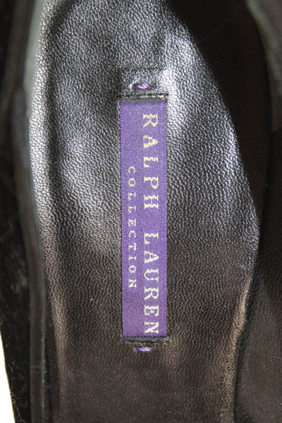 Ralph Lauren Collection Womens Velvet Pointed Toe Pumps Black Size 9 B