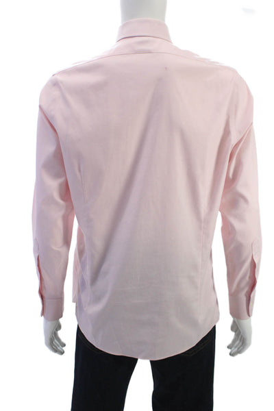 Brooks Brothers Mens Cotton Long Sleeve Button Down Shirt Pink Size 15.5