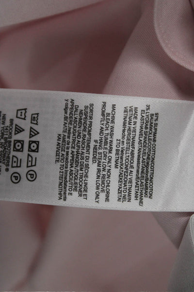 Brooks Brothers Mens Cotton Collared Basic Button Down Shirt White Size 15.5