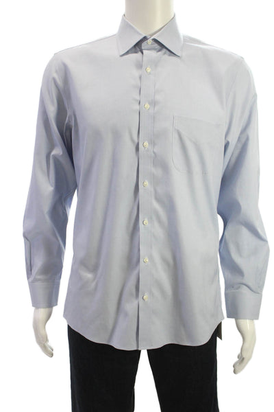 Brooks Brothers Mens Cotton Basic Button Down Shirt Blue Size 15.5