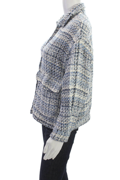 Zara Womens Basic Jacket Multicolor Plaid Button Size XS