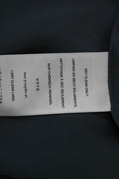 7 For All Mankind Womens Striped High Neck Blouse Blue Basic Size XS