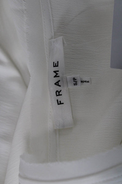 Frame Womens Camisole V Neck White Sleeveless Viscose Size S