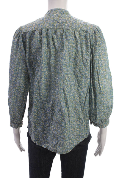 Birds of Paradis by Trovata Women Floral Blouse Long Sleeve Size XS