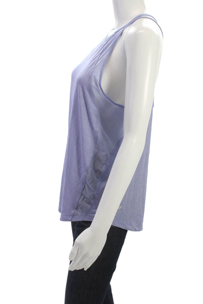 Lululemon Womens Purple Striped High Neck Tank Sleeveless Size S