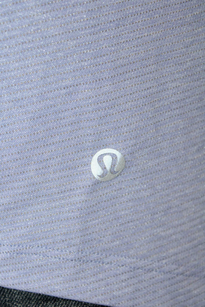 Lululemon Womens Purple Striped High Neck Tank Sleeveless Size S