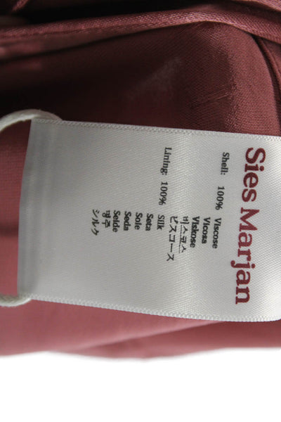 Sies Marjan Women Jumpsuit Pink Collared Short Sleeve Viscose Button Size 2