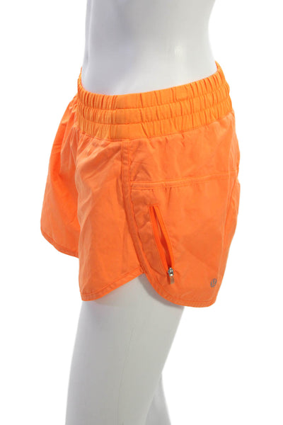 Lululemon Women Athletic Orange Nylon Shorts Size 6