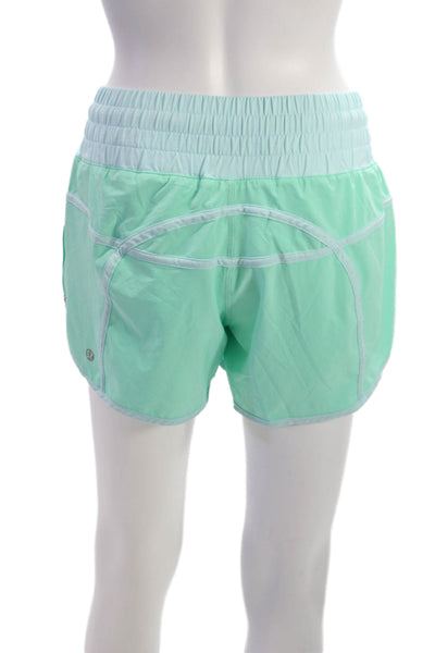 Lululemon Women Athletic Shorts Green Nylon Size 6