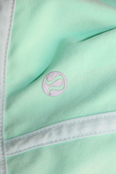 Lululemon Women Athletic Shorts Green Nylon Size 6
