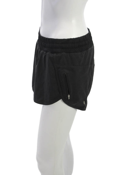 Lululemon Womens Athletic Black Shorts Zip Size 6