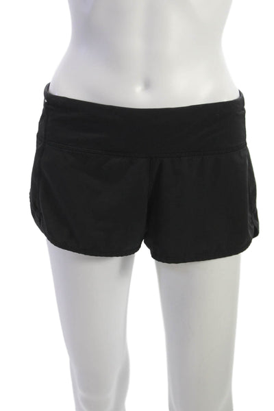 Lululemon Womens Athletic Black Nylon Shorts Size 6