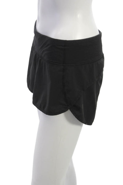 Lululemon Womens Athletic Black Nylon Shorts Size 6
