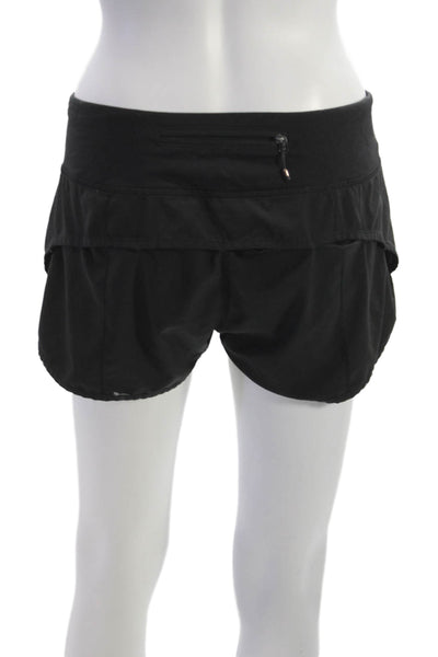 Lululemon Womens Athletic Black Nylon Shorts Size 6
