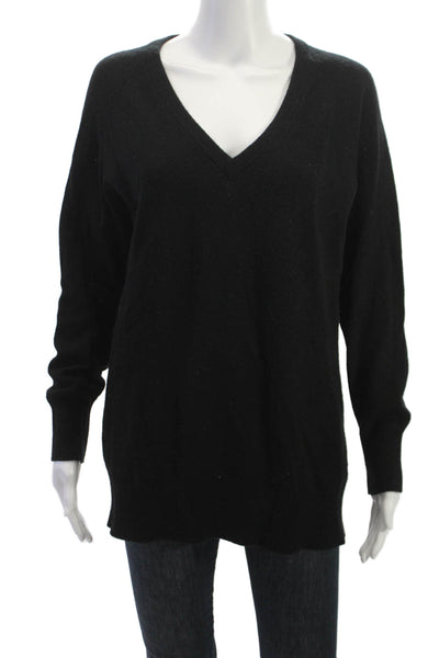Equipment Femme Womens 100% Cashmere V-Neck Pullover Black Size S