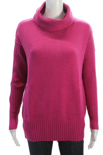 Renuar Womens Cowl Neck Pullover Sweater Pink Long Sleeve Size XS