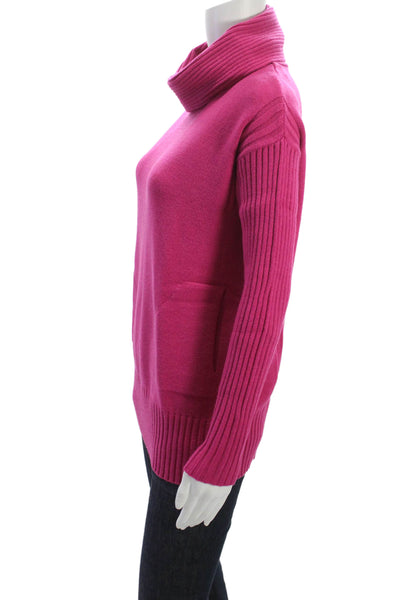 Renuar Womens Cowl Neck Pullover Sweater Pink Long Sleeve Size XS