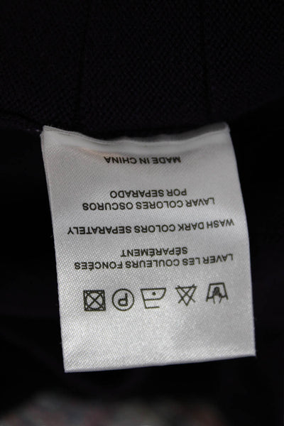 Sandro Women Sweater Dress Purple Midi Short Sleeve Zip Scoop Neck Size 3